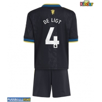 Manchester United Matthijs de Ligt #4 3rd trikot Kinder 2025-26 Kurzarm (+ Kurze Hosen)